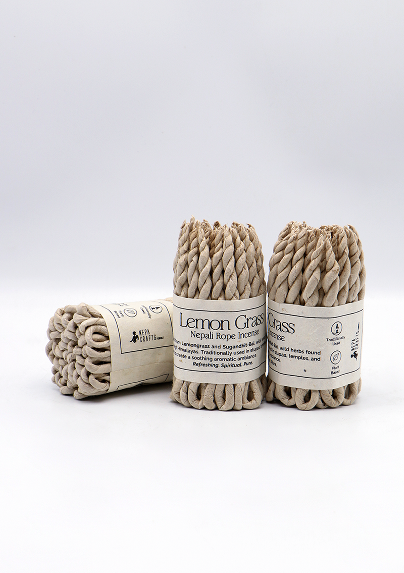 Handcrafted Artisanal Lemon Grass Nepali Rope Incense