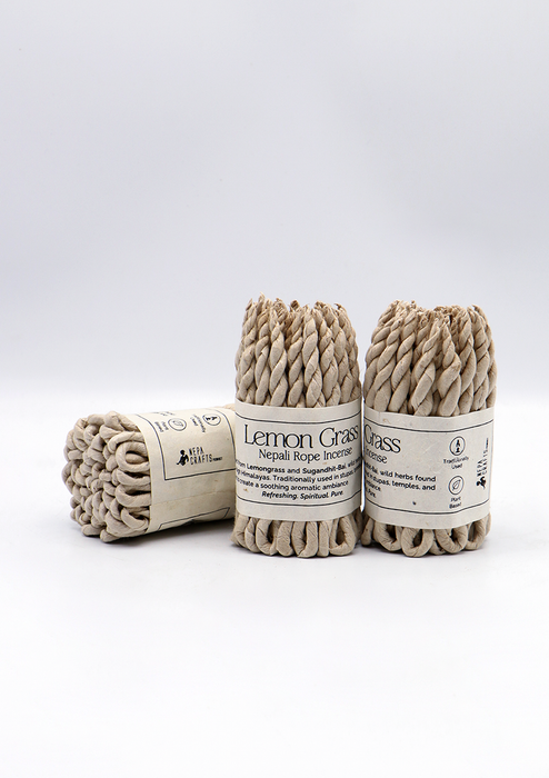 Handcrafted Artisanal Lemon Grass Nepali Rope Incense