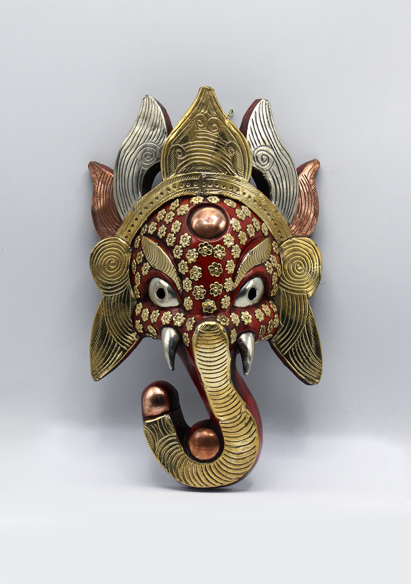 Hand Painted Ganesh Wall Hanging Mask