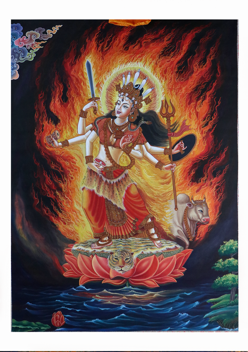 Rudrayani Astamatrikas Tantric Buddhist practices Pauba Painting