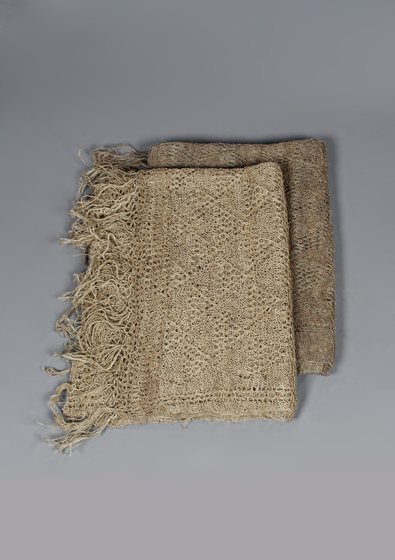 Pure Nettle Fiber Woven Texture Shawl