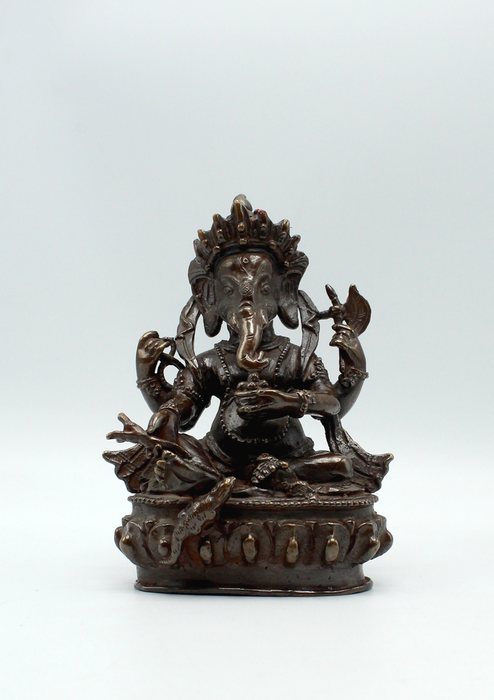 Copper Oxydized  Ganesha Statue