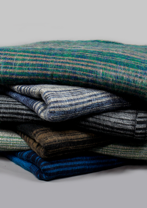 Handloomed Stripes Yak Wool Blanket