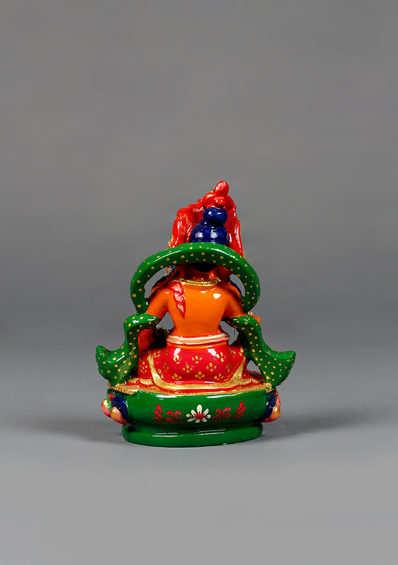 Hand Painted Resin Zambala Statue 4"