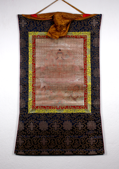 Chenrezig Brocade Thangka Painting