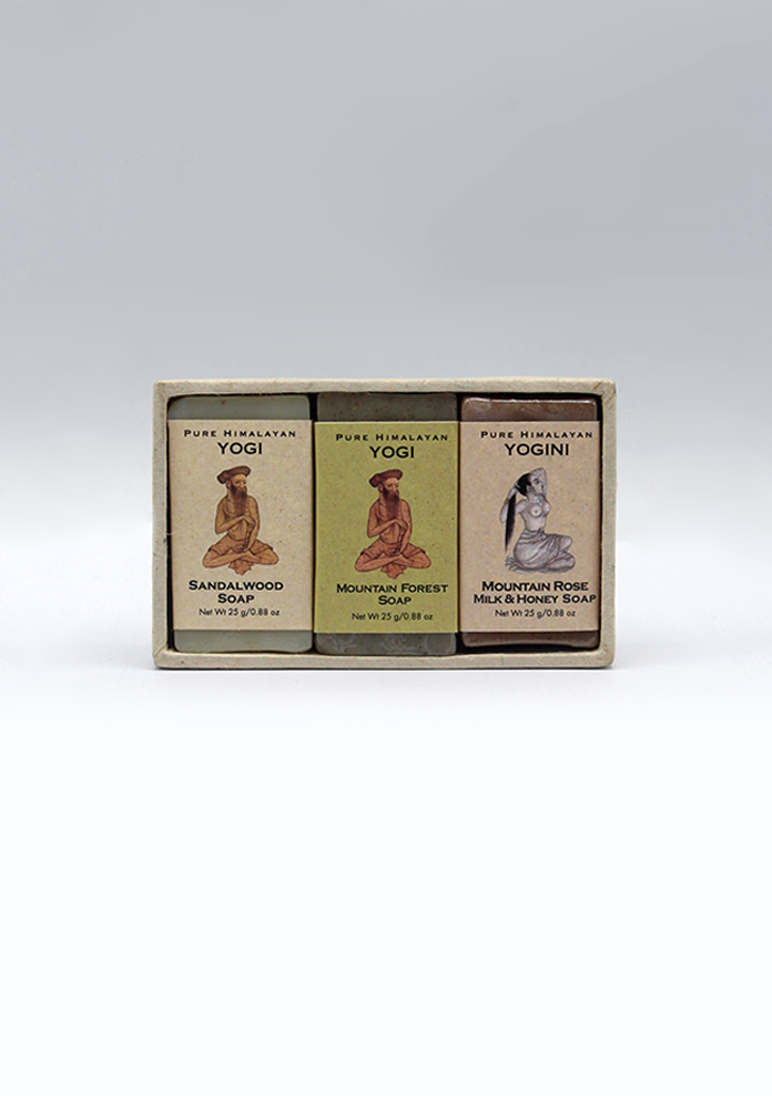 Pure Himalayan Yogi Yogini Gift Soap Set of 3