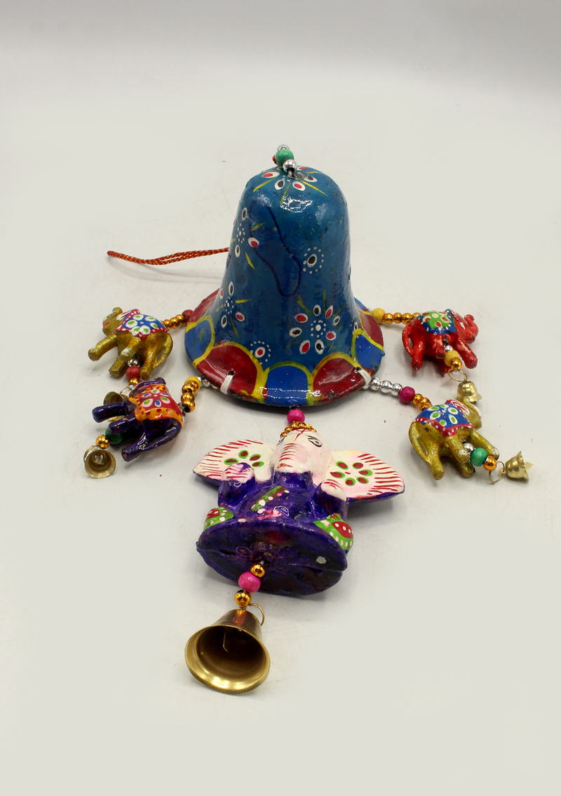 Dark Blue Ganesha Bell Wind Chimes