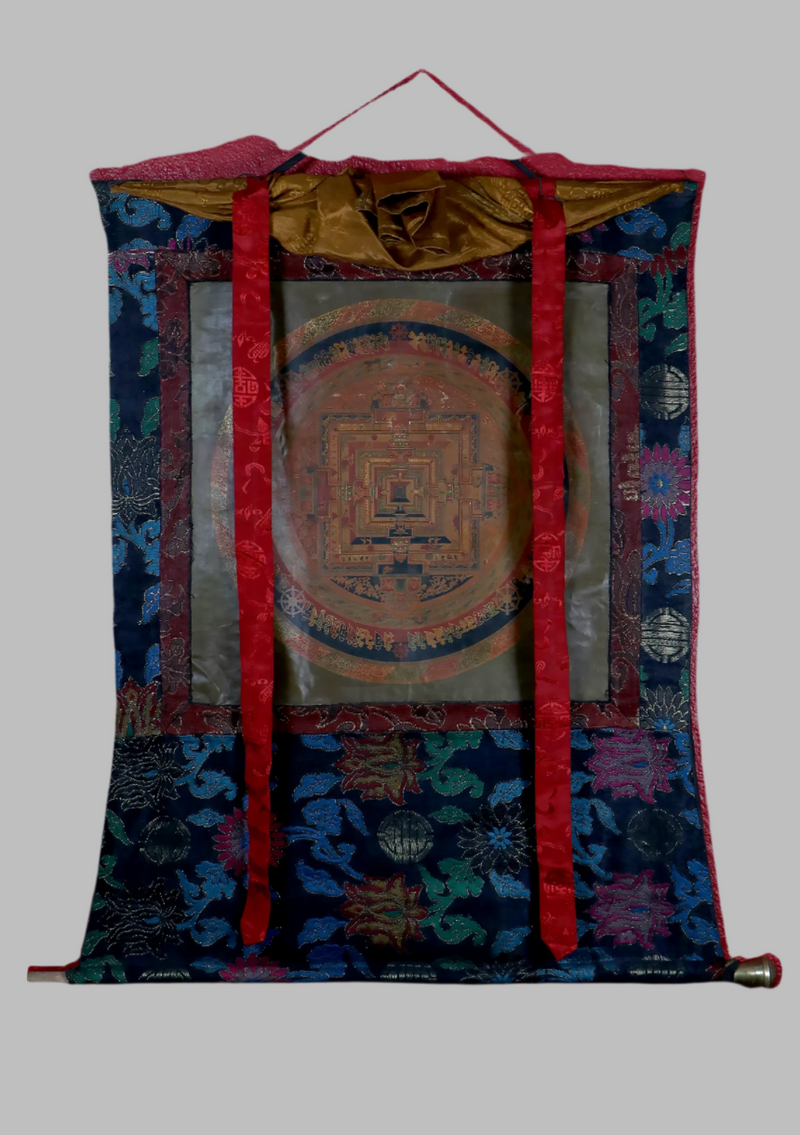 Mandala Brocade  Antique Thangka Painting