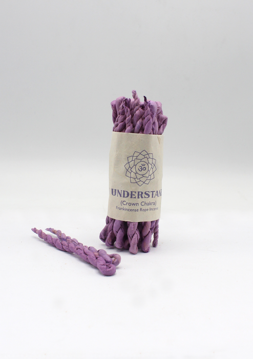Crown Chakra Sahasrara Frankincense Violet Rope Incense