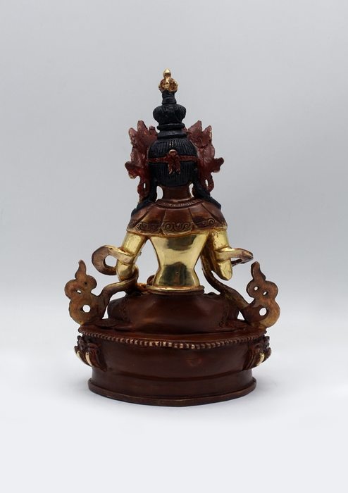 Partly Gold Plated Copper Vajrasattva 6.5" H