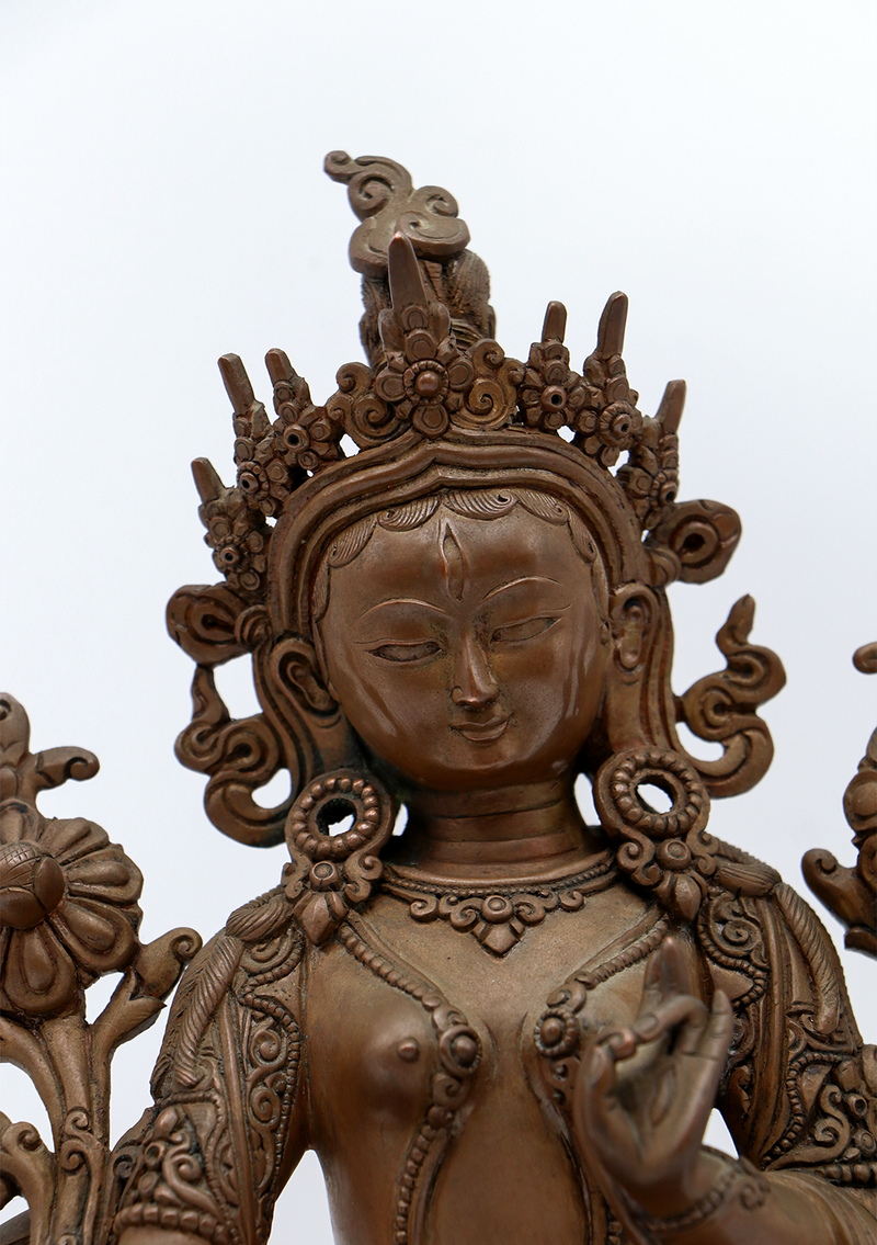 Masterpiece  White Tara Newar Art  Statue