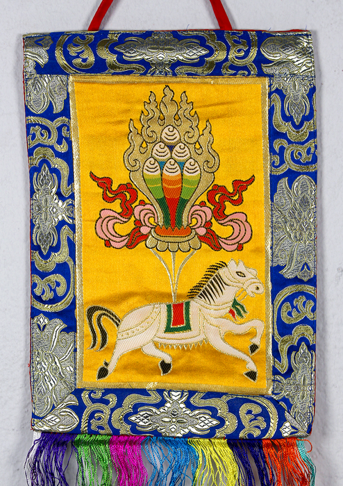 Wind Horse Brocade Wall Hanging