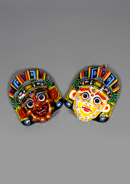 Handpainted Mahakali Paper Mache Hanging Mask