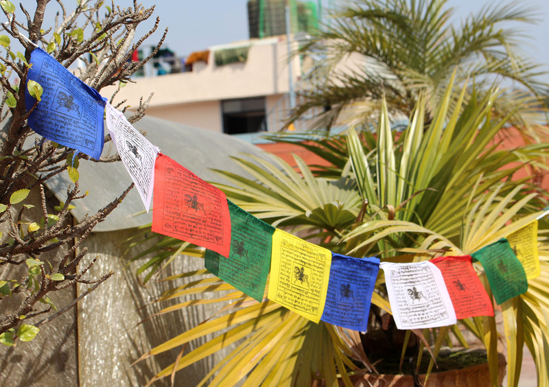 Poly-Cotton Windhorse Prayer Flags, Tibet Flags, Single Roll