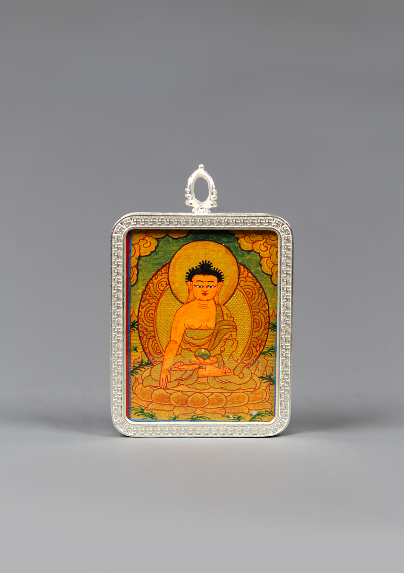 Shakyamuni Buddha Hand Painted Mini Amulet Pendant