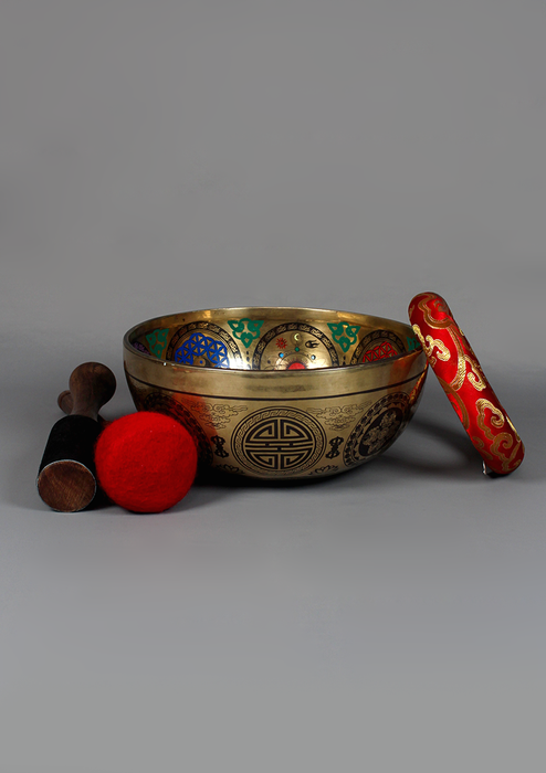 Guru Rinpoche  Thangka Arts Painting Singing Bowl 9"