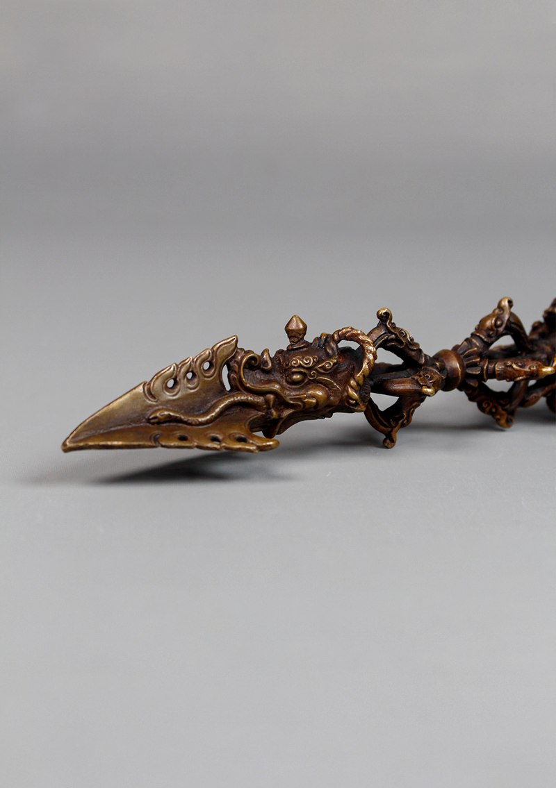 Copper  Oxydized  Phurba/Dagger 6" H