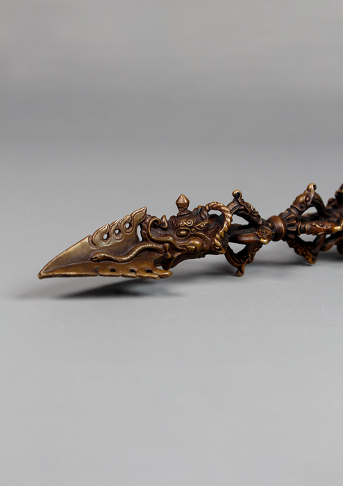 Copper  Oxydized  Phurba/Dagger 6" H