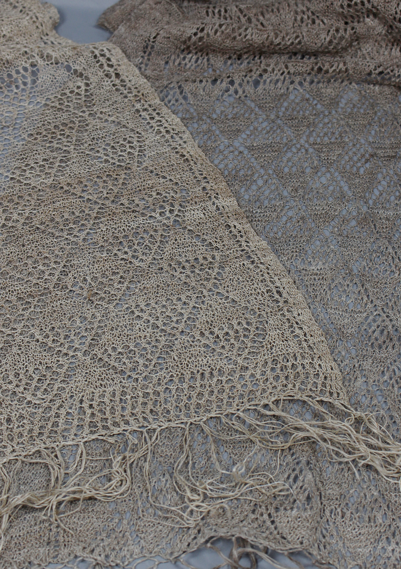 Pure Nettle Fiber Woven Texture Shawl