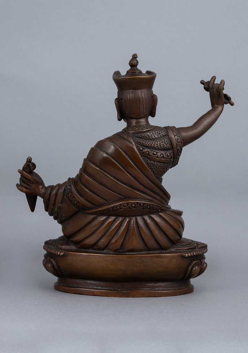 Copper Karma Pakshi Statue 6.5"H