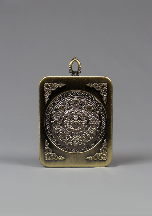 Green Tara Hand Painted Mini Thangka Amulet Pendant