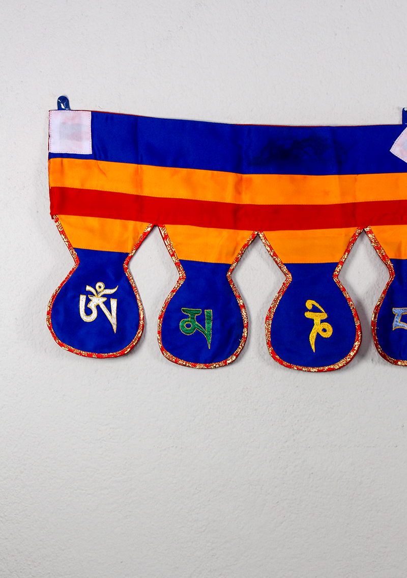 Multicolored Om Mani Wall Hanging Horizontal Banner