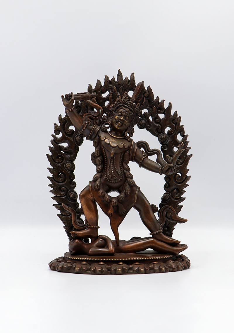 Masterpiece  Ekjati  Copper Oxydized Wrathful Protector Statue