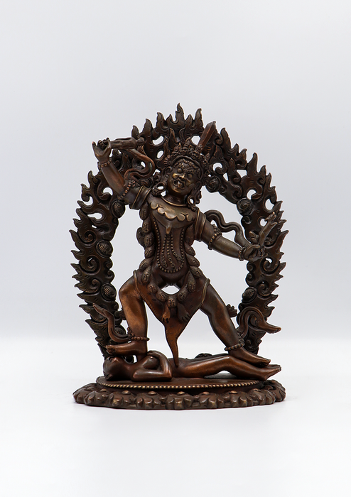 Masterpiece  Ekjati  Copper Oxydized Wrathful Protector Statue