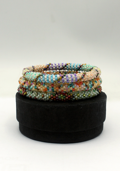 Pumori Roll Beads Bracelet Gift Set of 3 in Eco-Friendly  Jewelry Box