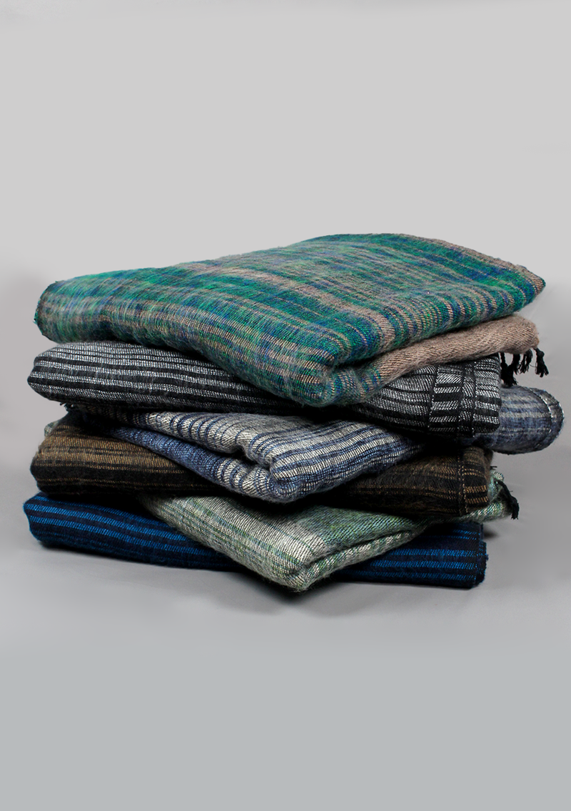 Handloomed Stripes Yak Wool Blanket