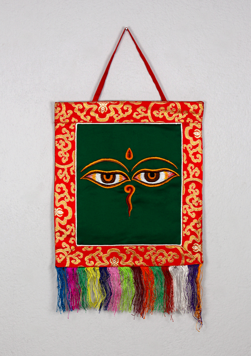 Buddha Eyes Brocade Wall Hanging