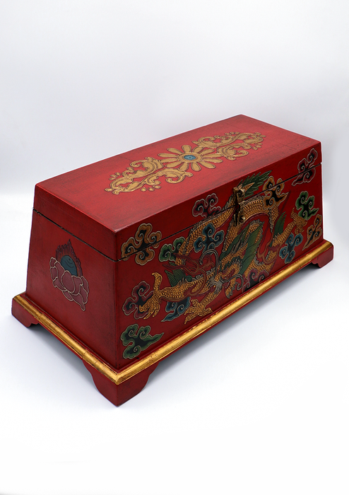 Handpainted Tibetan Dragon Wooden Box