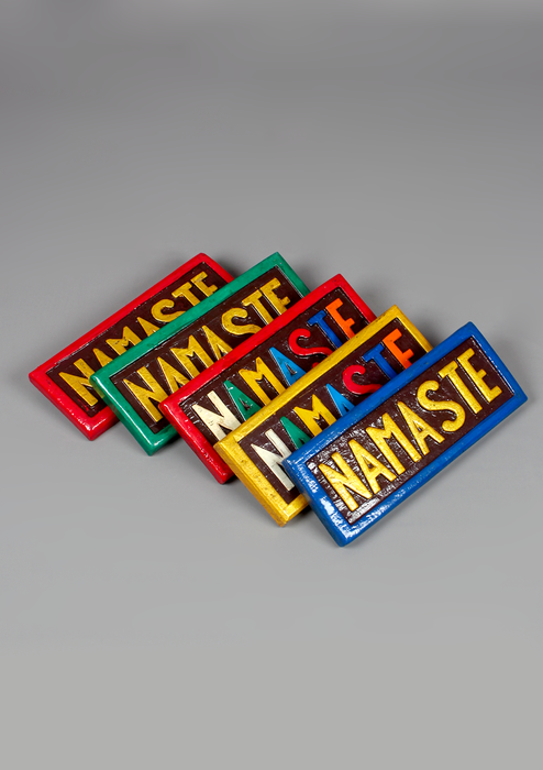 Wooden NAMASTE Door Hanging Plaque