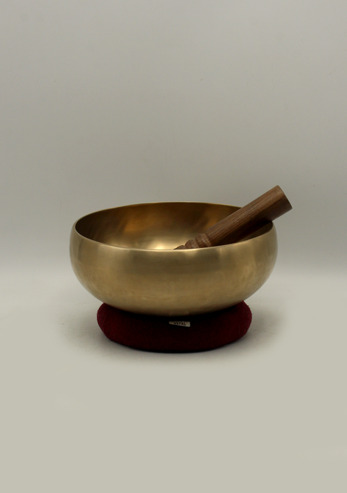 White Tara Engraved  Practiitoner   Bhadgaon Singing Bowl 7.5"