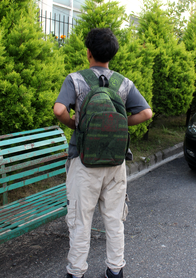 Sita Ram Windhorse Stupa Print Rucksack