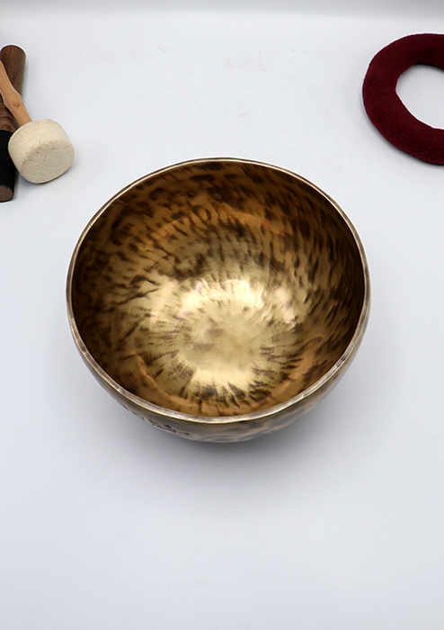 Hand Hammered Tibetan Full Moon Singing Bowl 7.5" - 8.5"