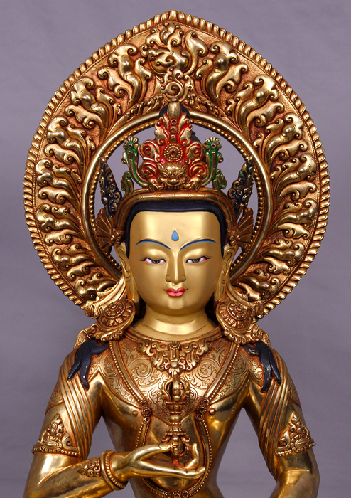 Fully Gold Plated Vajrasattva Statue 1.7 feet high