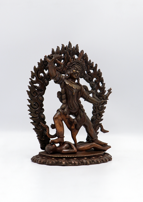 Masterpiece  Ekjati  Copper Oxydized Wrathful Protector Statue