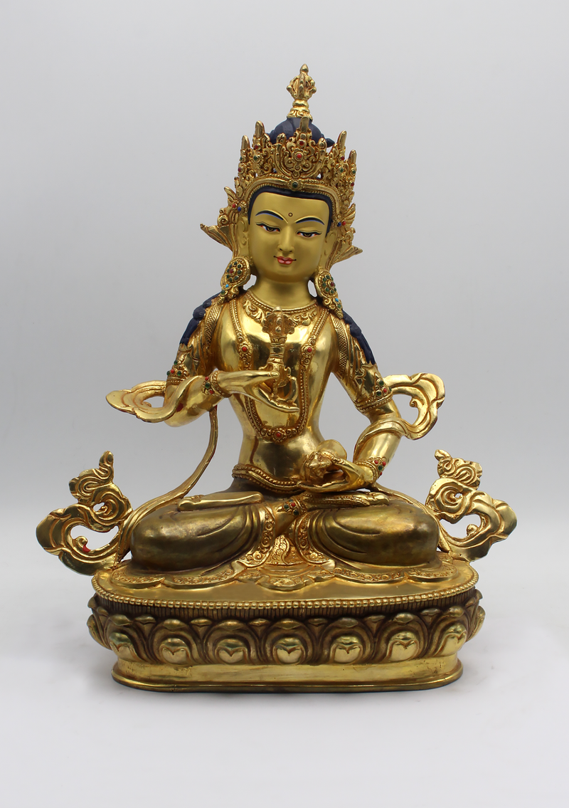 Masterpiece 24 K Partly Gold Plated Vajrasattva Statue