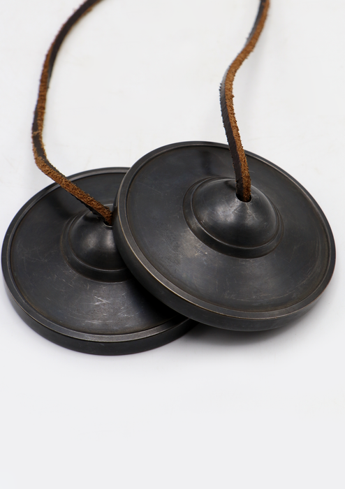 Plain Black Meditation Tingsha Cymbal