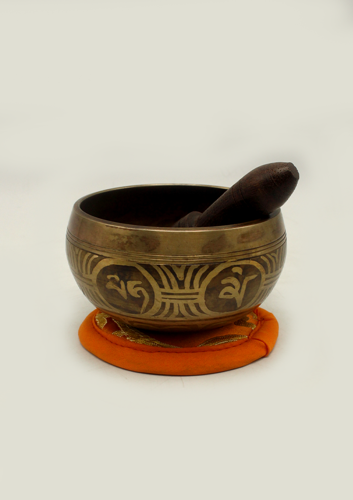 Tibetan Om Handmade Singing Bowl