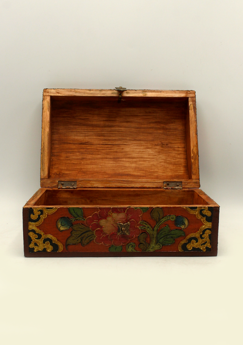 Handpainted Tibetan Wooden Double Dorjee Optical Box