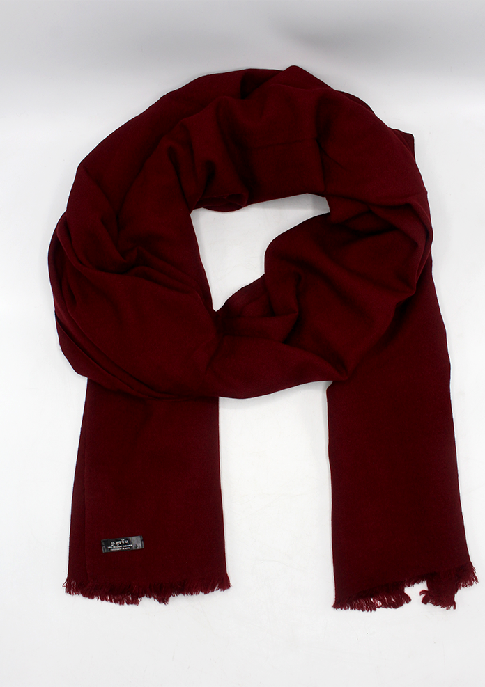 Light Monk Red Maroon Cashmere Large Shawl