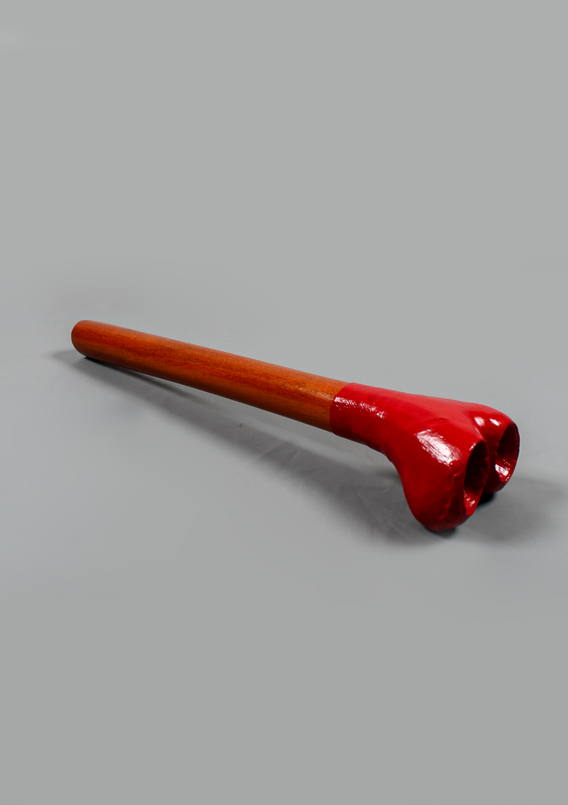 Handcrafted Tibetan Wooden Kangling – Traditional Ritual Trumpet
