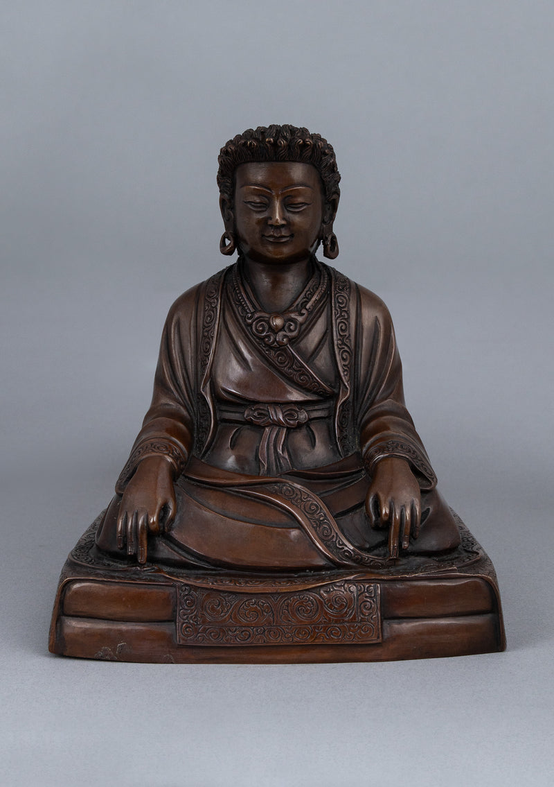 Copper Marpa Lotsawa Statue 7"H