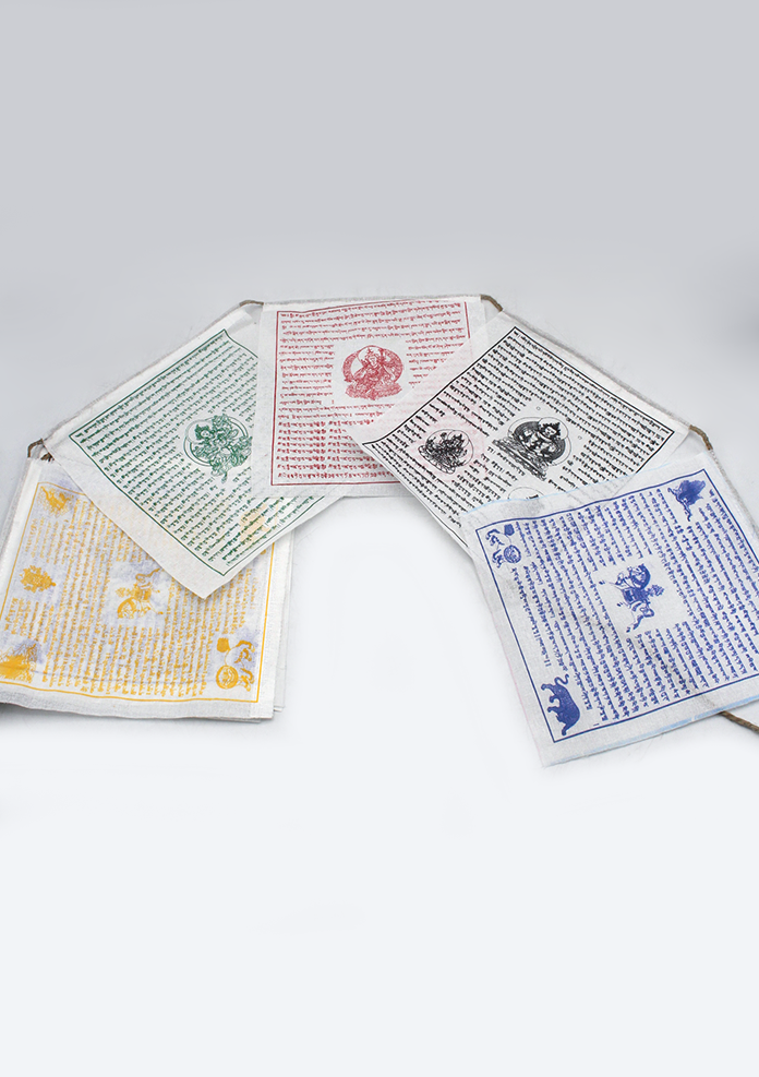 Biodegradable Pure Cotton Tibetan Prayer Flags- Medium and Small