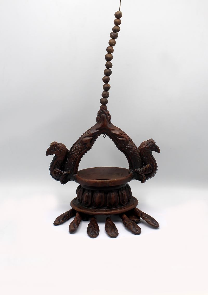 Handcrafted Hanging Ceramic Bhaktapur Clay Oil Lamp