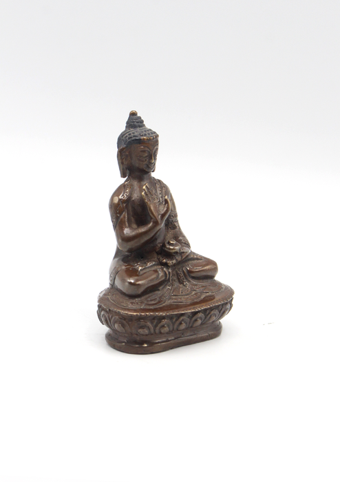 Copper Oxidized Amoghsiddhi Buddha Statue 3"