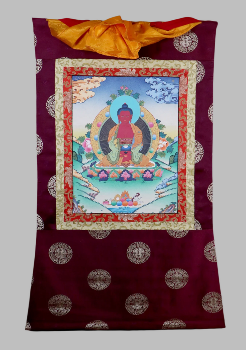 Amitabha Brocade Thangka Painting