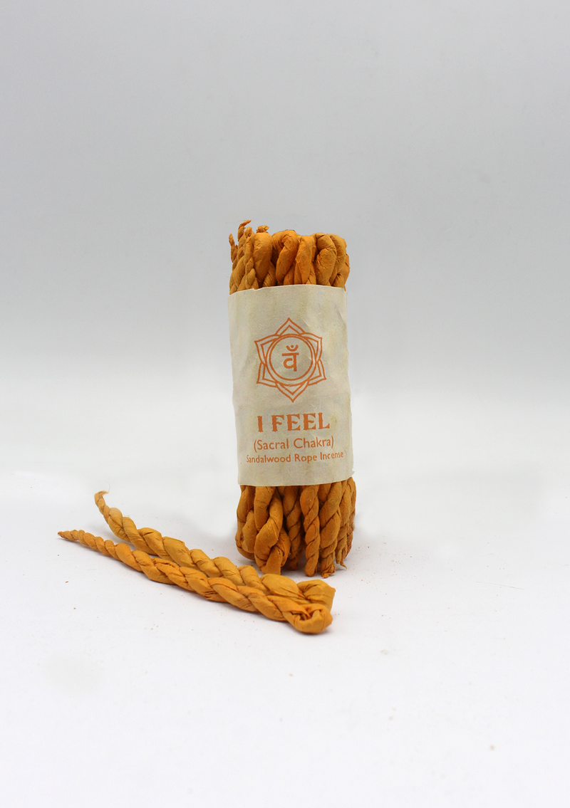 Sacral Chakra Svadhishthana Sandalwood Orange Rope Incense